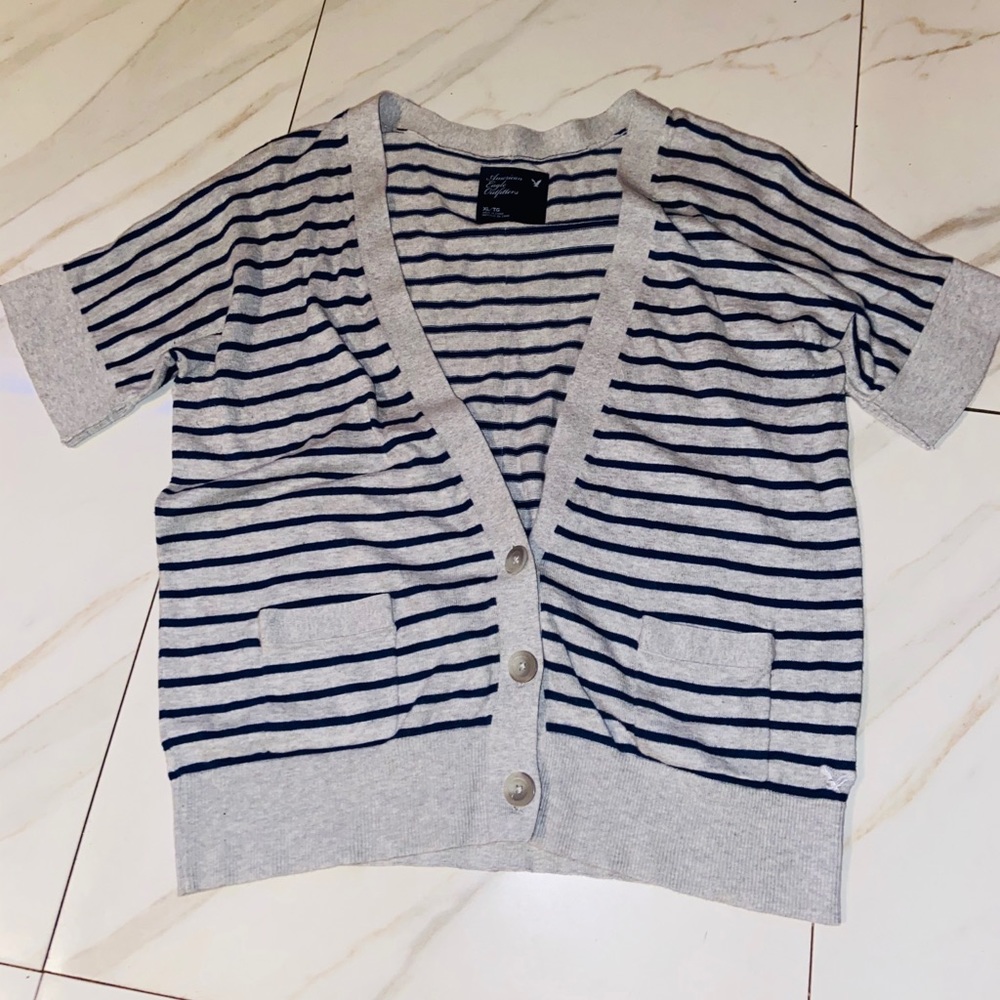 American Eagle Shirt Sleeve Cardi